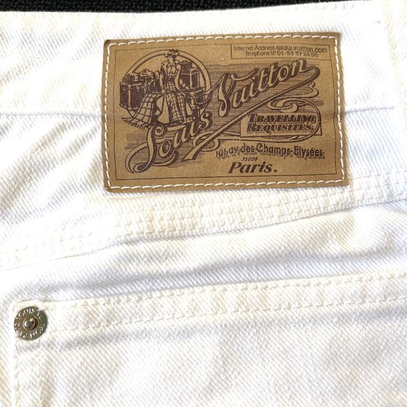 Auc Louis Vuitton Toile denim white straight leg jeans - Picture 7 of 13